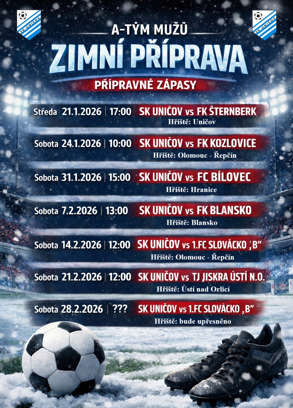 Zimní příprava SK Uničov